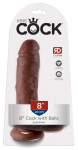 Pipedream King Cock 8" Model with Suction Cup & Detailed Texture, Brown