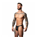 Male Power Oh Snap! Tearaway Jockstrap S/M Matte Black Rubberized Finish