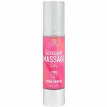 Secret Play Pink Petals Massage Oil 50ml - Rose Aroma, Airless Pump