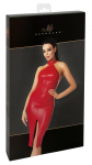 Noir Handmade Orgia Red Powerwetlook Dress Size S Stand-Up Collar