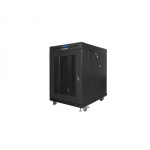 Lanberg 19" 15U Stacionari Rack Spinta 800x1000 Juoda su Perforuotomis Durimis LCD V2