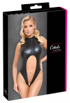 Cottelli Lingerie Body S Zip Black Matte Sleeveless Open Design S