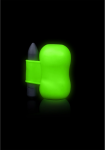 Ouch! Glow in the Dark Vibrating Intimate Device, Fluorescent Green