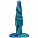 A-Play Groovy Silicone Plug Ocean 12 cm - Multicolor, Tapered Base