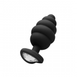 EasyToys Diamond Heart Ribbed Plug Regular - Silicone, Decorative Base