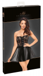 Noir Handmade Corset Dress L - Elegant Lace & Powerwetlook Finish