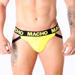 Macho MX25A Jock Lycra Yellow S - Sporty Breathable Men&rsquo;s Underwear