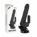 BASECOCK Black Vibrating Flexible Model 18.5cm Remote Control TPE