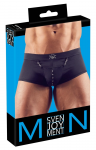 Svenjoyment Pirate Pants L with Decorative Skull and Swell Pouch, Black