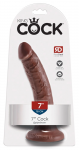 Pipedream King Cock 7" Model Brown with Suction Cup, 20.5 cm