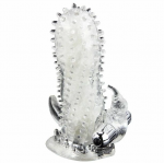 Baile Brave Man Rabbit Extension Sleeve with Vibrating Stimulator 18cm