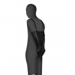SINNER GEAR Full Sleeve Arm Binder Adjustable PU Leather, Black