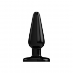 Shots Basic Series Anal Plug 10 cm with Suction Base, Black