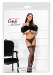 Cottelli LEGWARE Black Hold-up Stockings with Lace Trim 20 DEN