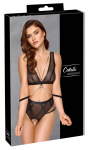 Cottelli Bondage Bra Set S - Adjustable Powernet Lingerie with Handcuffs