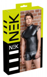 NEK Men's Shirt 2XL Matte Black with Removable Studded Collar