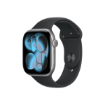 Apple Watch Series 11&nbsp;GPS&nbsp;46mm&nbsp;Space Grey Aluminium Case with Black Sport Band - M/L | Apple