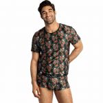Anais Men Power T-Shirt M - Modern Rose & Skull Graphic, Soft Modal
