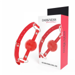 Darkness Red Breathable Gag Adjustable Leather Strap Universal Fit