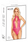 Kissable Body Pink L/XL - Elegant Lace, Backless Satin Tie Design