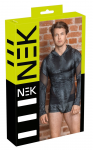 NEK Men's Long Sleeve Hooded Shirt Snake Pattern Black M