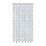 Glitterati Disco Silver Foil Party Curtains 2pcs 90x213cm Metallic Decor