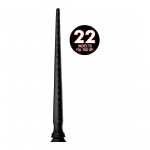 XR Brands Master Series Tapered Silicone Tube 22/56 cm Flexible Black