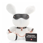Velvet White Bondage Rabbit Large - Decorative Plush by Rimba