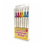 Kheper Games Party Picks Bamboo Set 6pcs - Humorous Topper 18cm