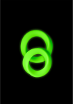 Ouch! Glow in the Dark Comfort Ring Set 2pcs Flexible Green