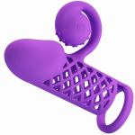 ROMANCE Harden Purple Intimate Extension Sleeve, 10 Modes, Silicone