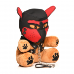 XR Brands Pup Bear Plush Toy with Neoprene Accessories 23cm