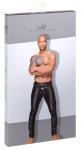 Noir Handmade Powerwetlook Trousers XL with Vinyl Accents Black