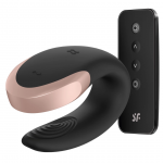 Satisfyer Double Love Black - App-Controlled Couples Device, Waterproof