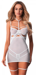 Obsessive Arrowel Chemise White 2XL/3XL Adjustable Lace Design