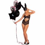 Livco Corsetti Fashion Kylssiam LC 90613 Bodysuit Black L/XL Elegant Mesh