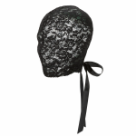 CalExotics Scandal Black Lace Corset Hood with Decorative Bow, One Size