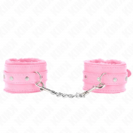 KINK Premium Fur-Lined Adjustable Wrist Restraints Pink 17-29cm