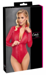 Cottelli PARTY Body Red Snakeskin Look M - Stretch Fabric, 3-Way Zip