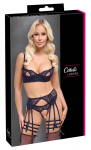 Cottelli LINGERIE Black Lace Bra & Suspender Set 75B/S Adjustable
