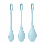 Satisfyer Yoni Power 2 Kegel Ball Set - Blue, Ergonomic Silicone