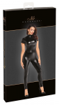 Noir Handmade Jumpsuit Powerwetlook Black, Adjustable Lace-Up, Size M