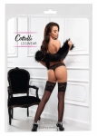 Cottelli Legware Hold-Ups Black Lace Trim 20 DEN Silicone Band