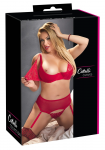 Cottelli Collection Bra Set Red 95D/2XL Adjustable Lace Design