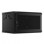 Lanberg 19" 6U Pakabinama Rack Spinta 600x450 Juoda su perforuotais durimis