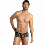 ANAIS MEN Power Brief S - Sporty Modal Trunks with Rose & Skull Print