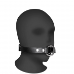 Ouch! Deep Throat Gag Black - Adjustable PU Leather Mouthpiece