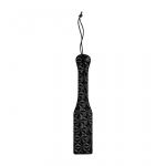 OUCH! Paddle Diamond Pattern 31.5cm Vinyl Faux-Leather Black