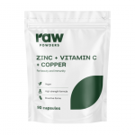 RAW POWDERS Cinkas+Vitaminas C+Varis kaps. N90