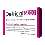 Vitaminas D DETRICAL 6000IU, 60 tablečių